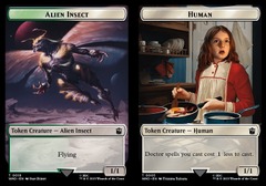 Alien Insect (19) // Human (5) Token - Foil